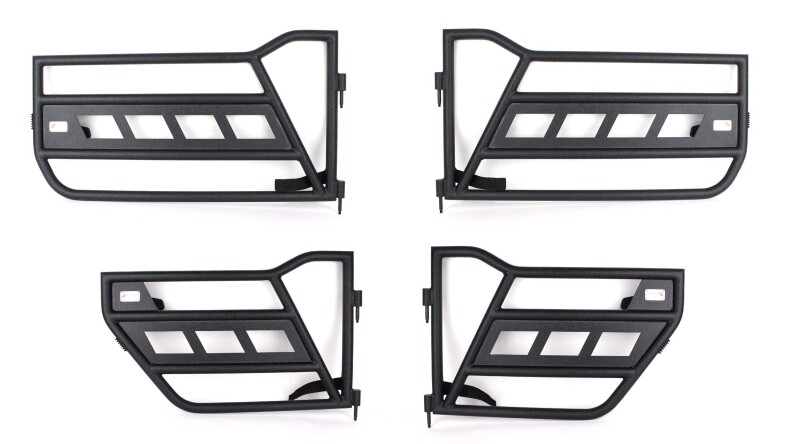 Jeep Gladiator JT Tube Doors - Front + Rear - Fishbone Offroad - Black textured - `20-`27